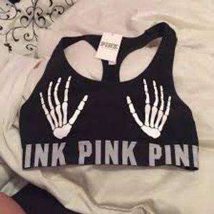 PINK skeleton bralette